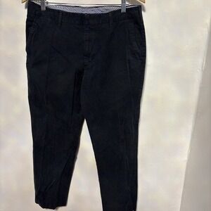 Men's Merona Dress Pants Gray & White Pinstriped Work Casual Size 34X30